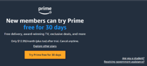 Amazon Prime Free Trial