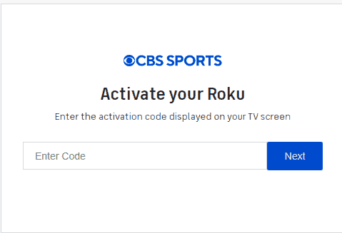 Activate CBS SPORTS on Roku